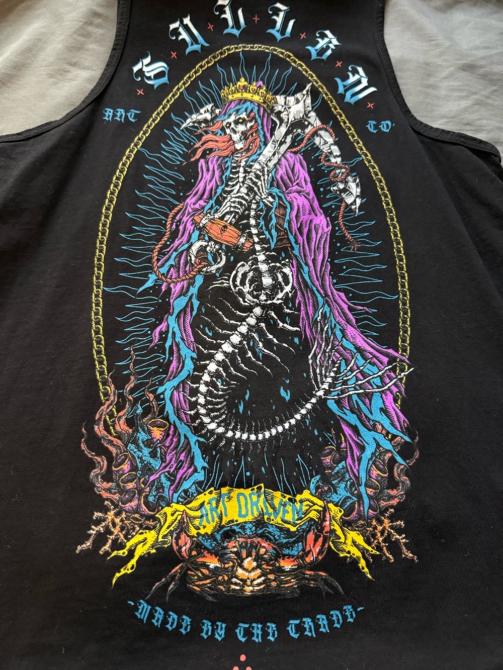 Sullen Art Collective Black Men's Tank Top with Neon Graphic - Small